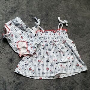 Kids Striped Top and Shorts Set